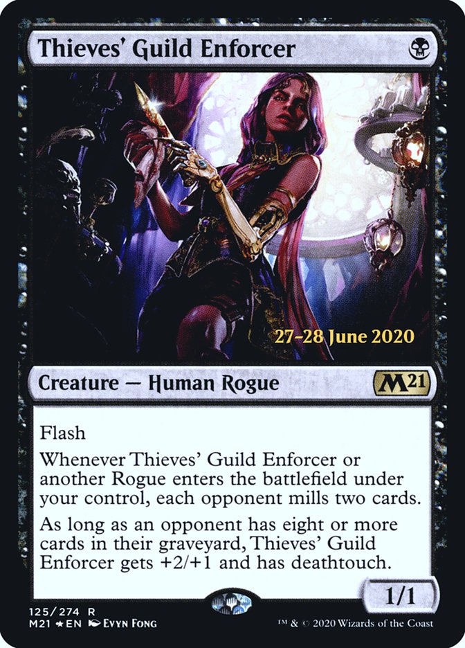 Thieves' Guild Enforcer  [Core Set 2021 Prerelease Promos] | Exor Games New Glasgow