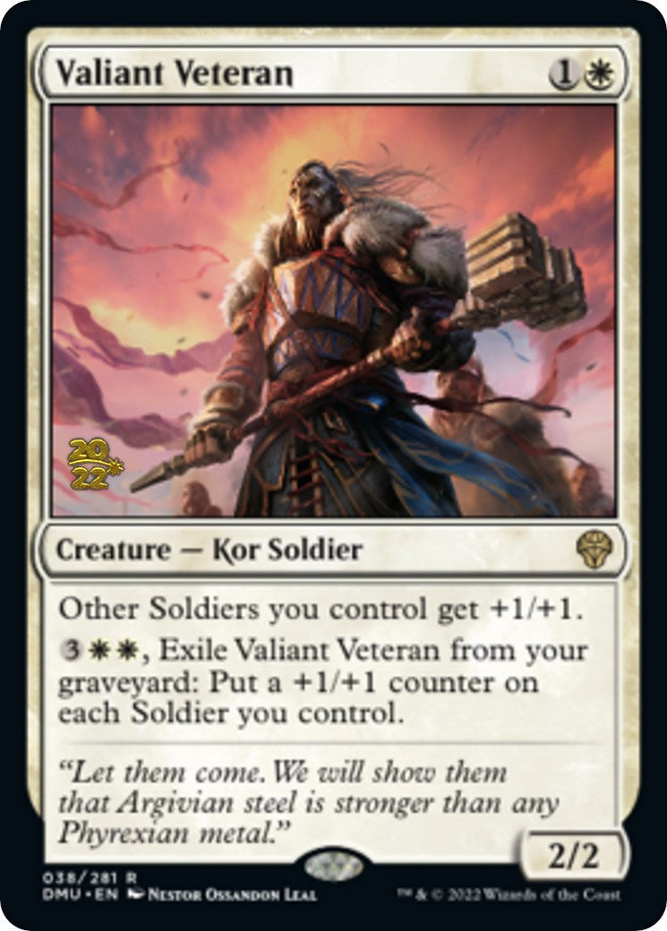 Valiant Veteran [Dominaria United Prerelease Promos] | Exor Games New Glasgow