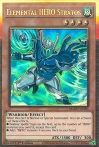 Elemental HERO Stratos (Alternate Art) [MAGO-EN004] Gold Rare | Exor Games New Glasgow