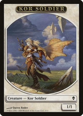 Kor Soldier Token [Zendikar Tokens] | Exor Games New Glasgow