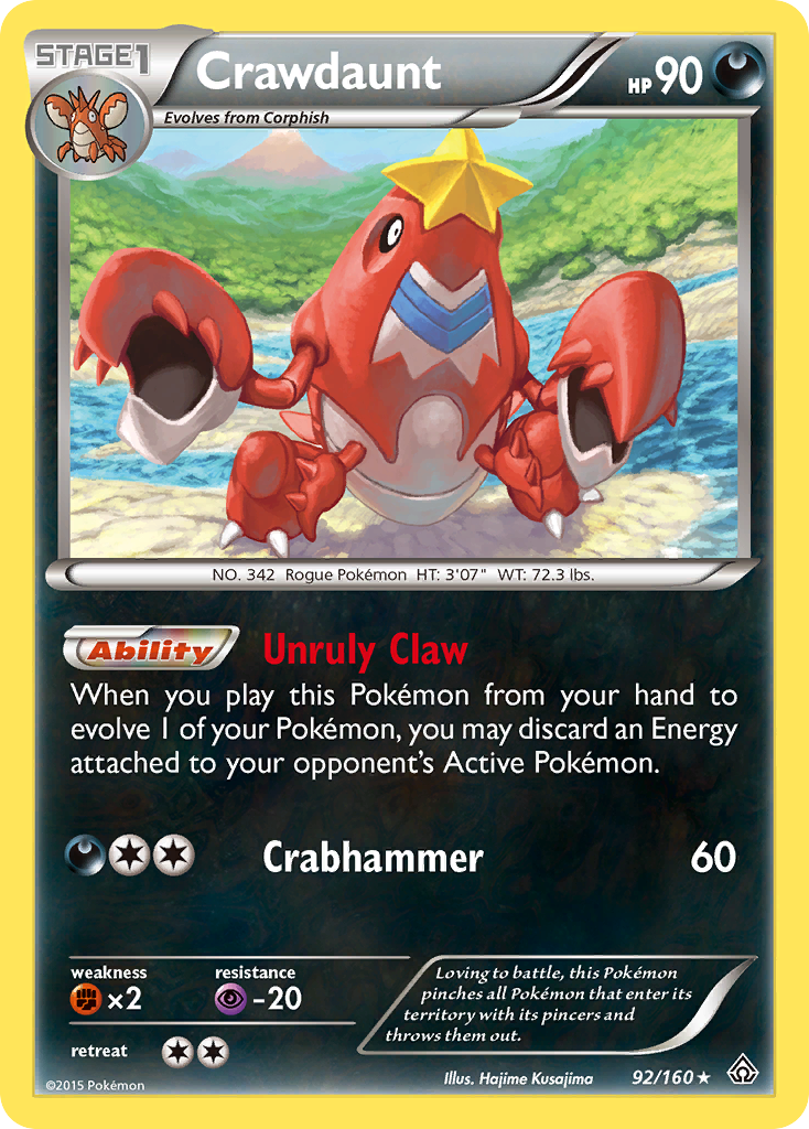 Crawdaunt (92/160) [XY: Primal Clash] | Exor Games New Glasgow