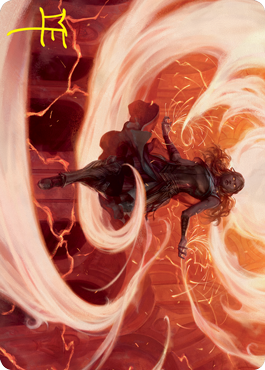 Crackle with Power Art Card (Gold-Stamped Signature) [Strixhaven: School of Mages Art Series] | Exor Games New Glasgow