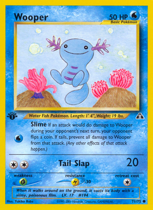 Wooper (71/75) [Neo Discovery 1st Edition] | Exor Games New Glasgow