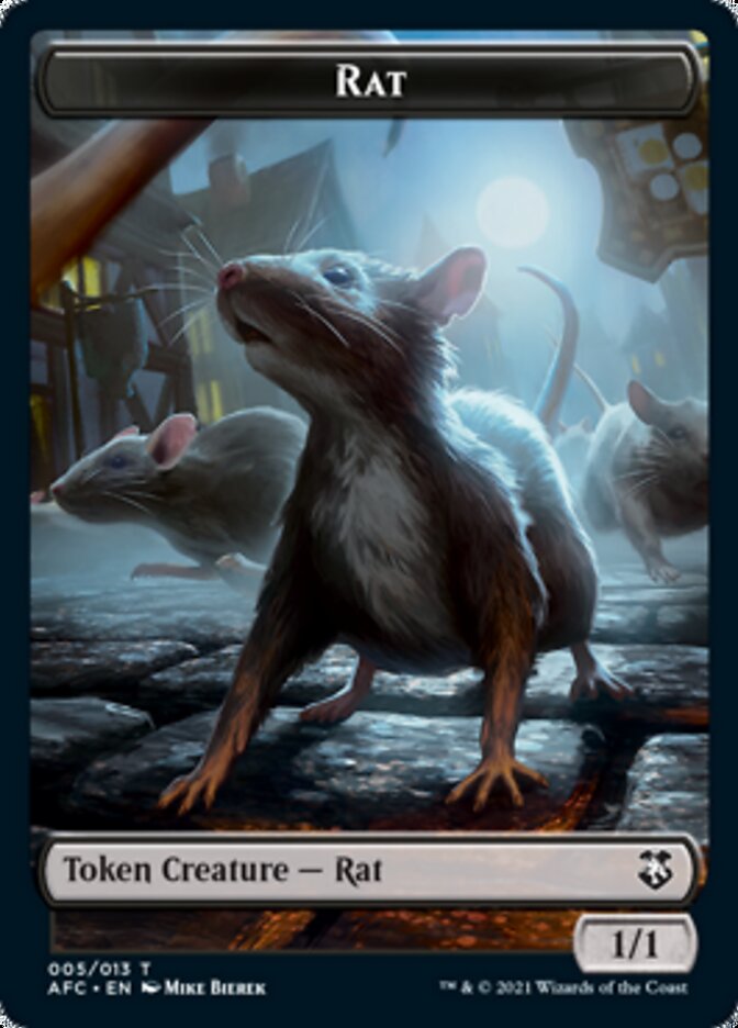 Rat // Zombie Double-sided Token [Dungeons & Dragons: Adventures in the Forgotten Realms Commander Tokens] | Exor Games New Glasgow