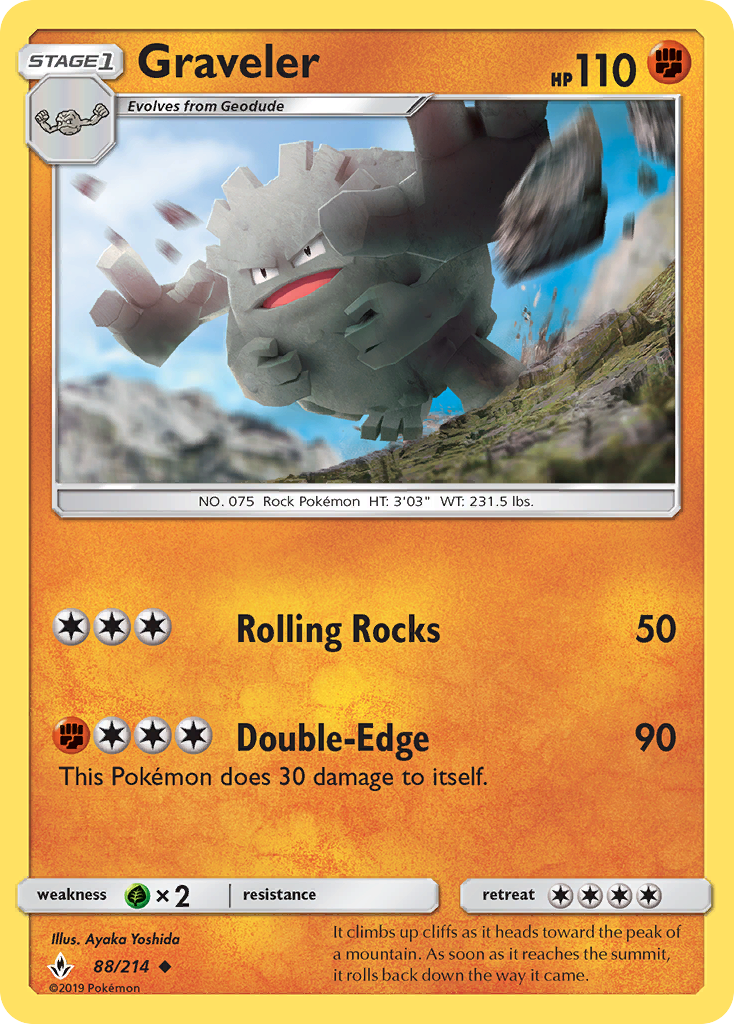 Graveler (88/214) [Sun & Moon: Unbroken Bonds] | Exor Games New Glasgow