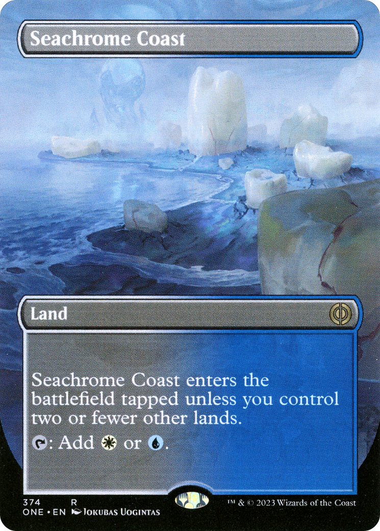 Seachrome Coast (Borderless Alternate Art) [Phyrexia: All Will Be One] | Exor Games New Glasgow