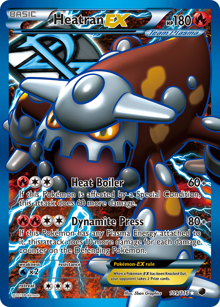 Heatran EX (109/116) [Black & White: Plasma Freeze] | Exor Games New Glasgow