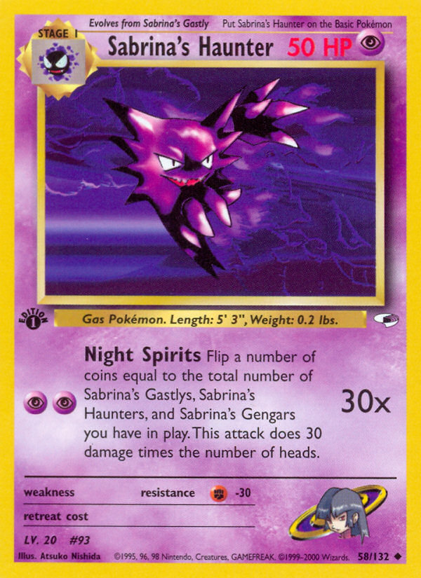 Sabrina's Haunter (58/132) [Gym Heroes 1st Edition] | Exor Games New Glasgow