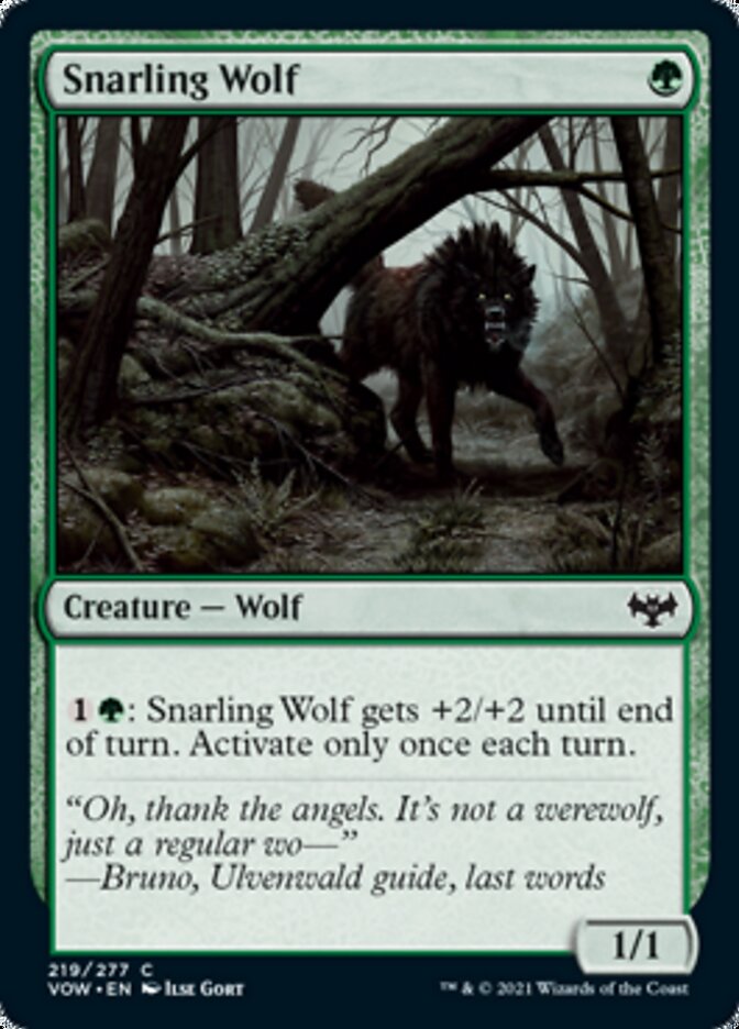 Snarling Wolf [Innistrad: Crimson Vow] | Exor Games New Glasgow