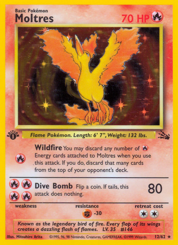 Moltres (12/62) [Fossil 1st Edition] | Exor Games New Glasgow