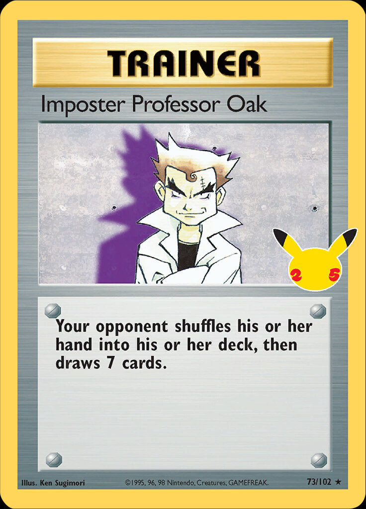 Imposter Professor Oak (73/102) [Celebrations: 25th Anniversary - Classic Collection] | Exor Games New Glasgow