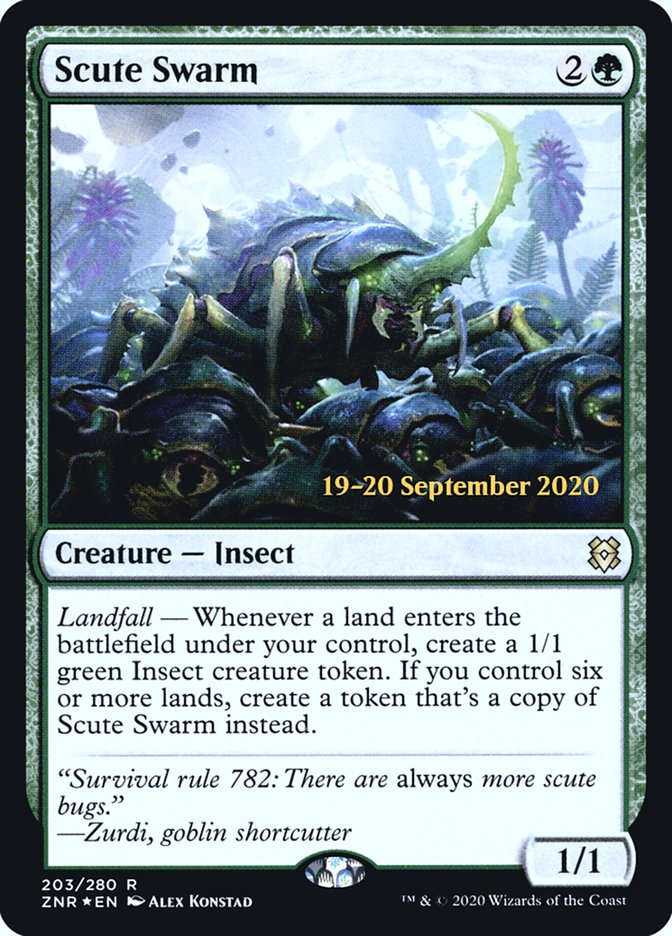 Scute Swarm  [Zendikar Rising Prerelease Promos] | Exor Games New Glasgow