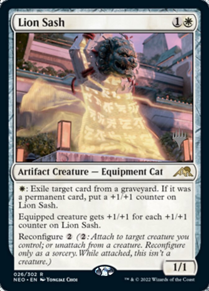 Lion Sash (Promo Pack) [Kamigawa: Neon Dynasty Promos] | Exor Games New Glasgow