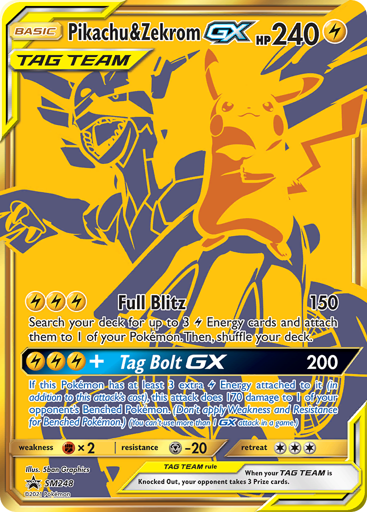 Pikachu & Zekrom GX (SM248) (Jumbo Card) [Sun & Moon: Black Star Promos] | Exor Games New Glasgow