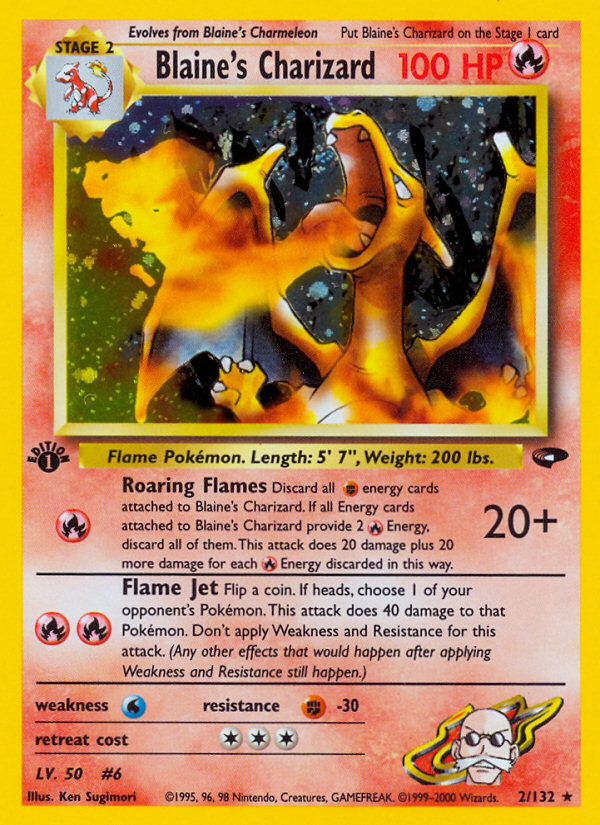 Blaine's Charizard (2/132) [Gym Challenge 1st Edition] | Exor Games New Glasgow