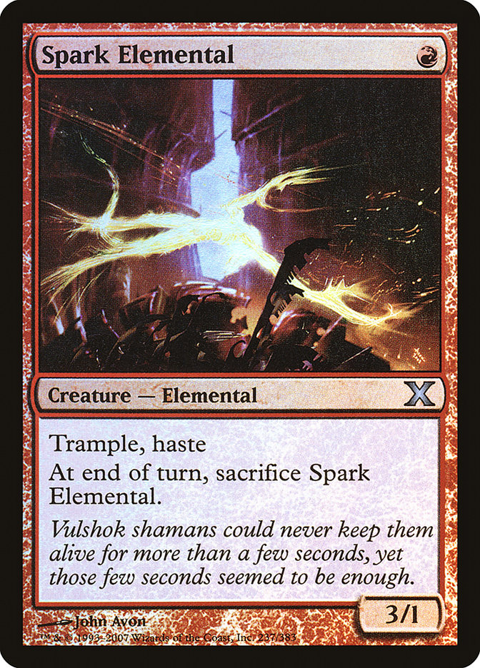 Spark Elemental (Premium Foil) [Tenth Edition] | Exor Games New Glasgow