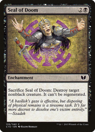 Seal of Doom [Commander 2015] | Exor Games New Glasgow