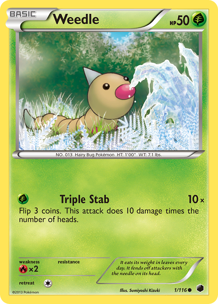 Weedle (1/116) [Black & White: Plasma Freeze] | Exor Games New Glasgow