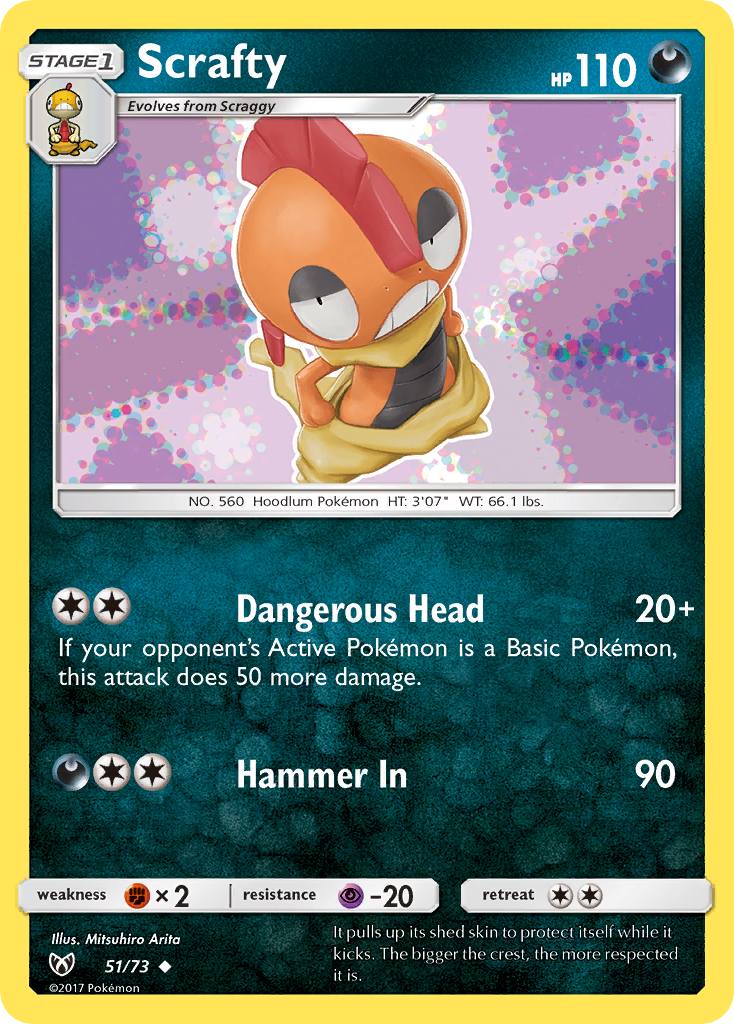 Scrafty (51/73) [Sun & Moon: Shining Legends] | Exor Games New Glasgow