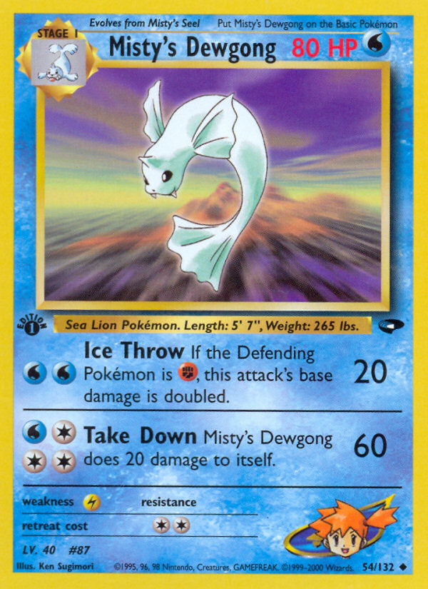 Misty's Dewgong (54/132) [Gym Challenge 1st Edition] | Exor Games New Glasgow