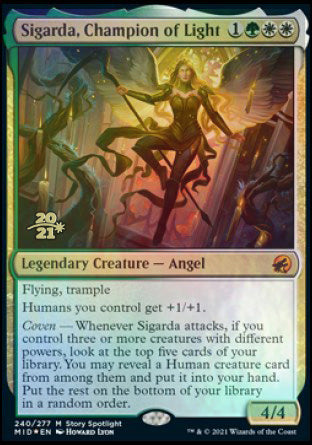Sigarda, Champion of Light [Innistrad: Midnight Hunt Prerelease Promos] | Exor Games New Glasgow