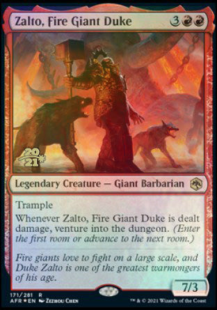 Zalto, Fire Giant Duke [Dungeons & Dragons: Adventures in the Forgotten Realms Prerelease Promos] | Exor Games New Glasgow