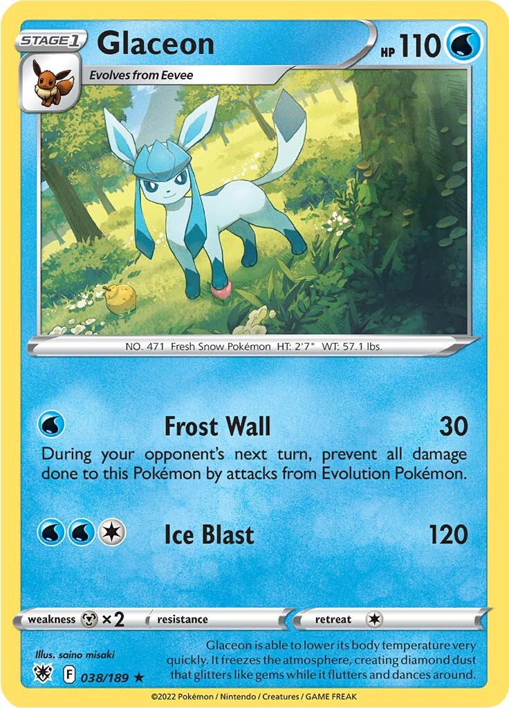 Glaceon (038/189) [Sword & Shield: Astral Radiance] | Exor Games New Glasgow