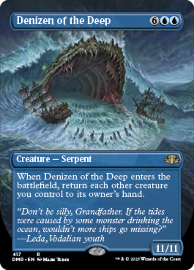 Denizen of the Deep (Borderless Alternate Art) [Dominaria Remastered] | Exor Games New Glasgow