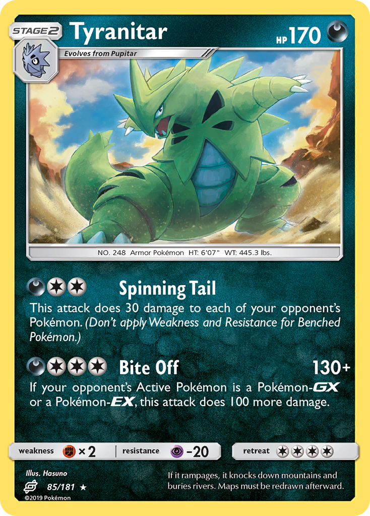 Tyranitar (85/181) [Sun & Moon: Team Up] | Exor Games New Glasgow