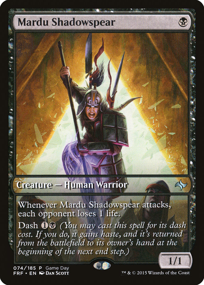 Mardu Shadowspear (Game Day) [Fate Reforged Promos] | Exor Games New Glasgow