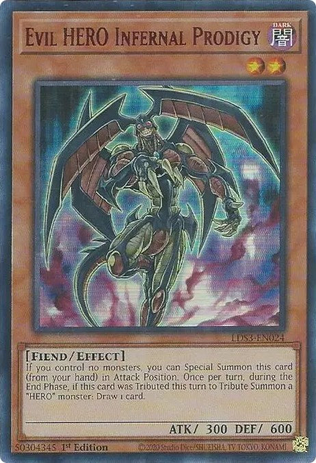 Evil HERO Infernal Prodigy (Red) [LDS3-EN024] Ultra Rare | Exor Games New Glasgow