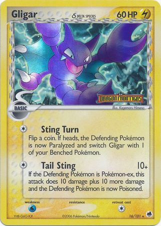 Gligar (16/101) (Delta Species) (Stamped) [EX: Dragon Frontiers] | Exor Games New Glasgow