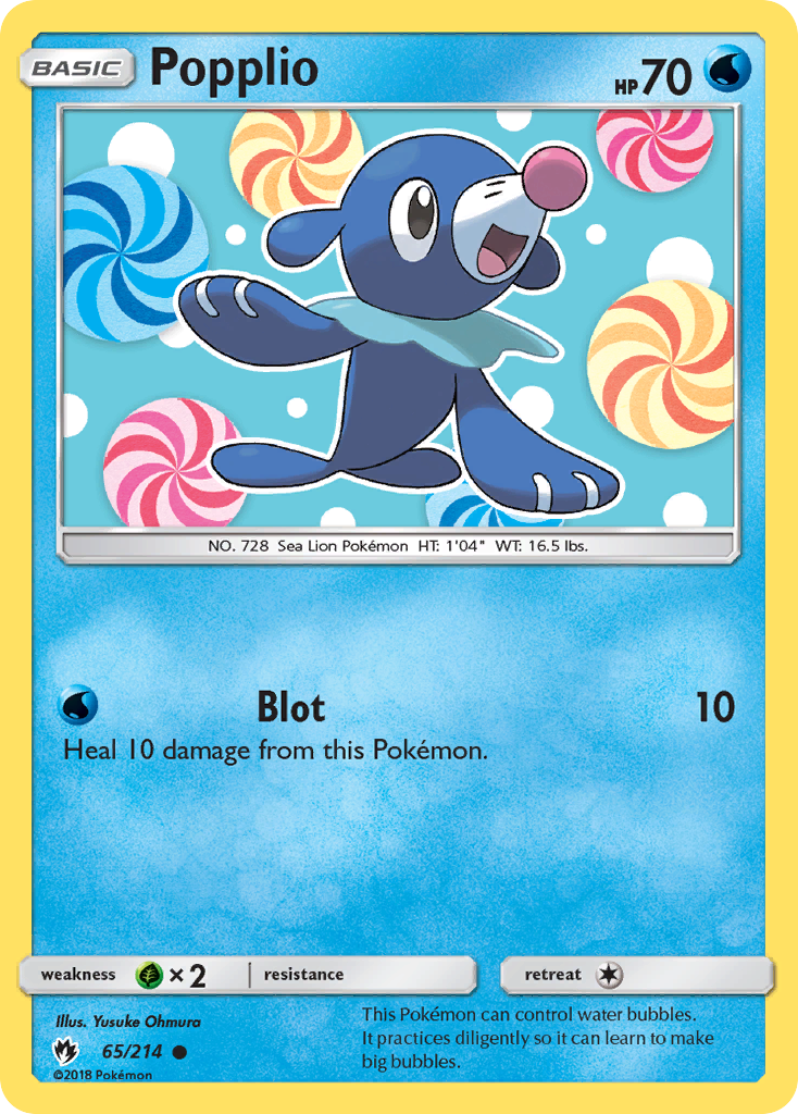 Popplio (65/214) [Sun & Moon: Lost Thunder] | Exor Games New Glasgow