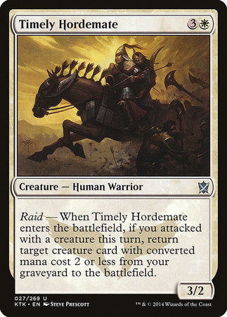 Timely Hordemate [Khans of Tarkir] | Exor Games New Glasgow