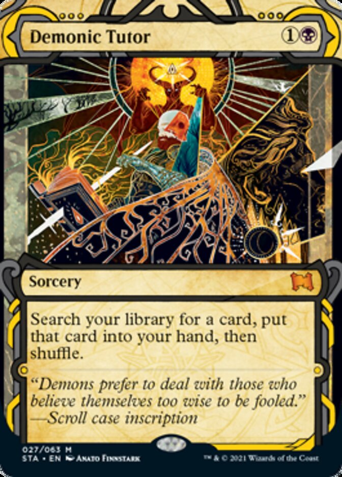 Demonic Tutor (Etched Foil) [Strixhaven Mystical Archive] | Exor Games New Glasgow