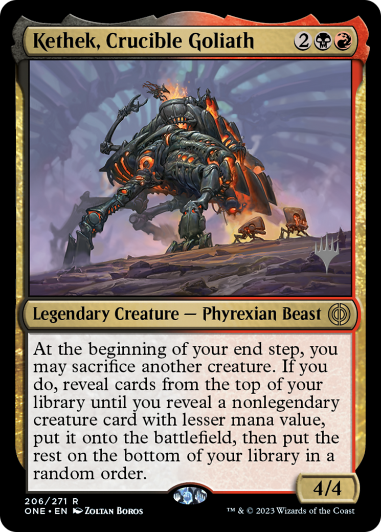 Kethek, Crucible Goliath (Promo Pack) [Phyrexia: All Will Be One Promos] | Exor Games New Glasgow