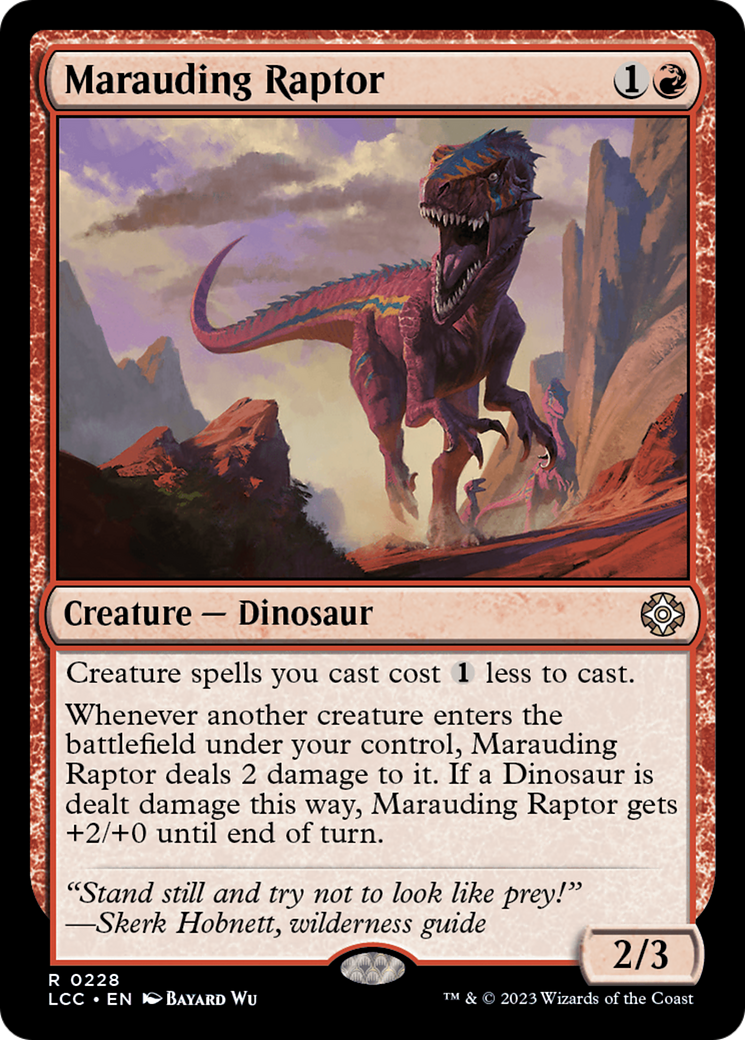 Marauding Raptor [The Lost Caverns of Ixalan Commander] | Exor Games New Glasgow