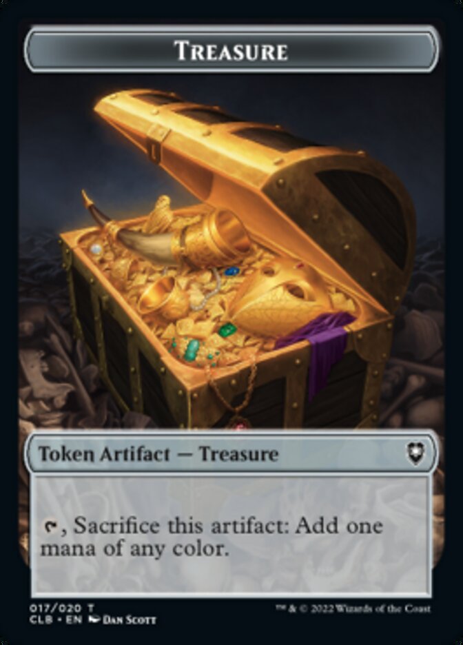 Treasure // Construct Double-sided Token [Commander Legends: Battle for Baldur's Gate Tokens] | Exor Games New Glasgow