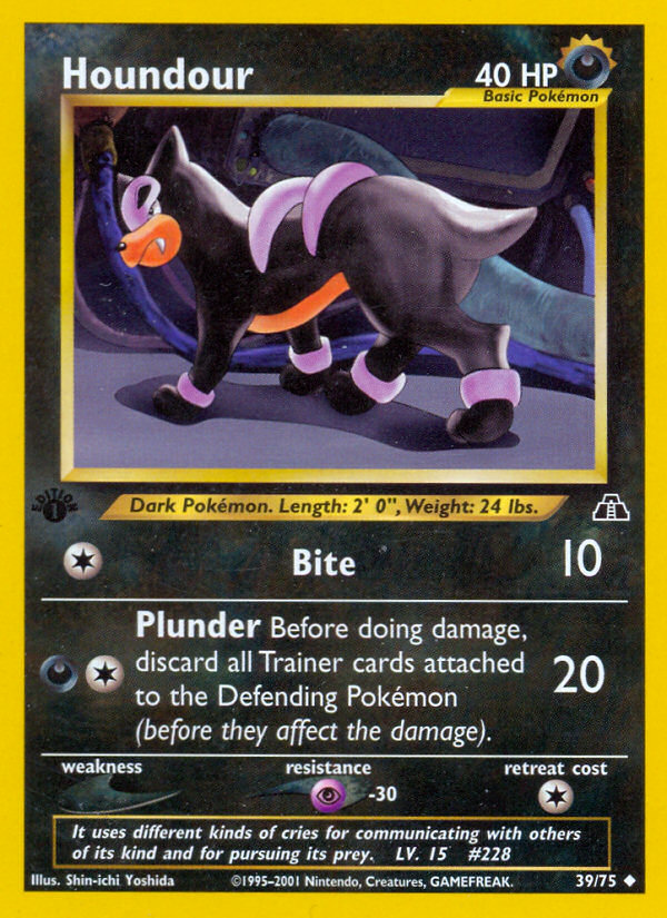 Houndour (39/75) [Neo Discovery 1st Edition] | Exor Games New Glasgow