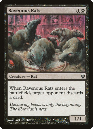 Ravenous Rats [Duel Decks: Izzet vs. Golgari] | Exor Games New Glasgow