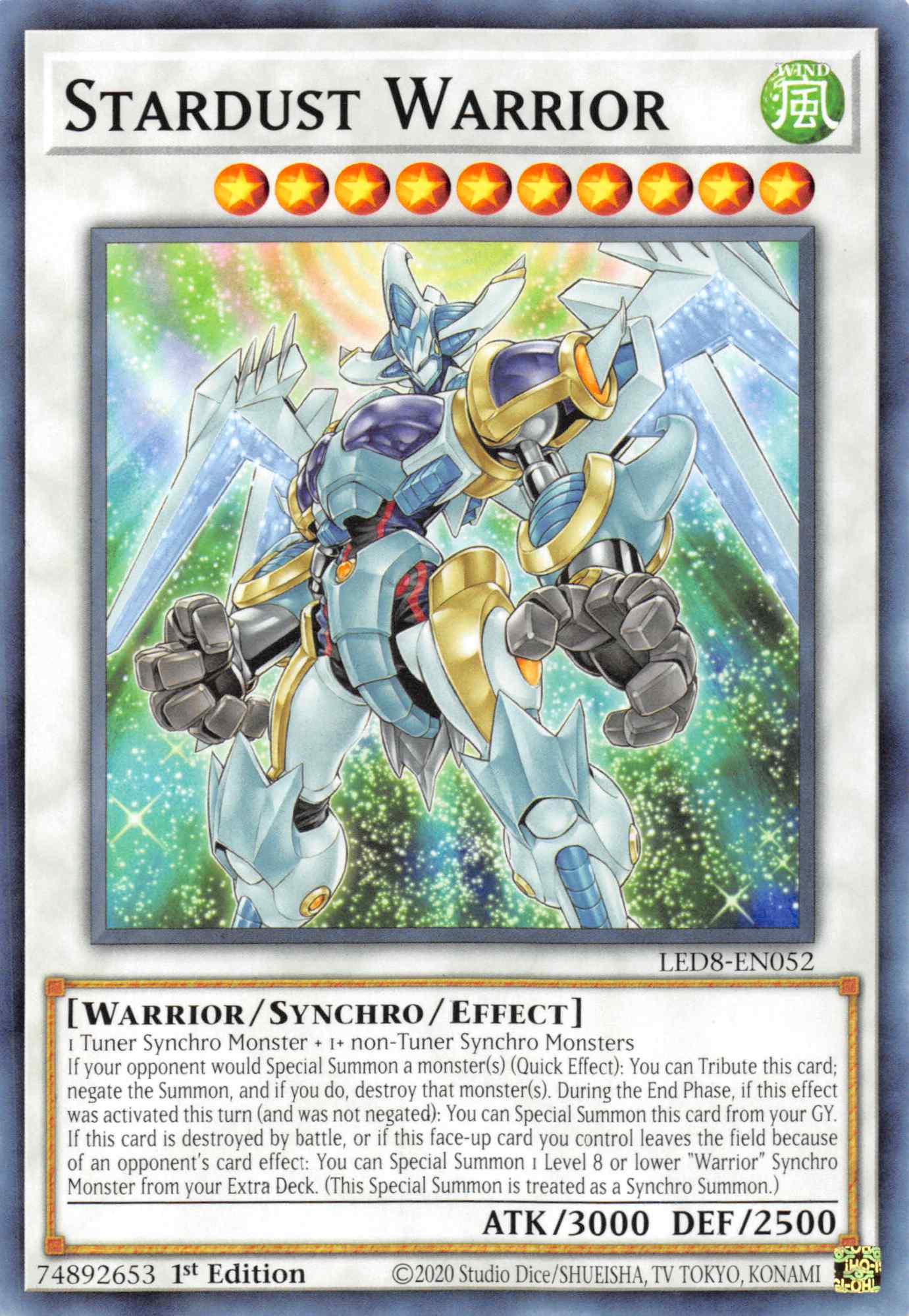 Stardust Warrior [LED8-EN052] Common | Exor Games New Glasgow