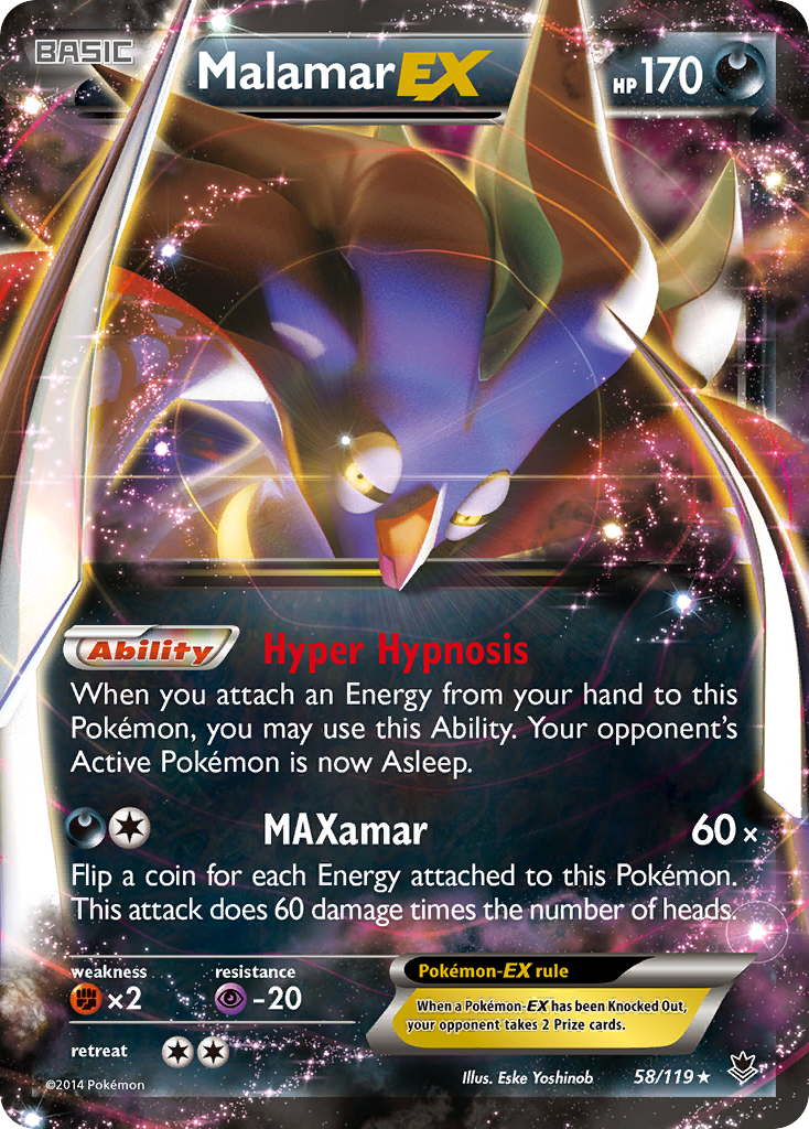 Malamar EX (58/119) [XY: Phantom Forces] | Exor Games New Glasgow