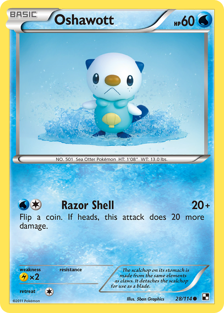 Oshawott (28/114) [Black & White: Base Set] | Exor Games New Glasgow