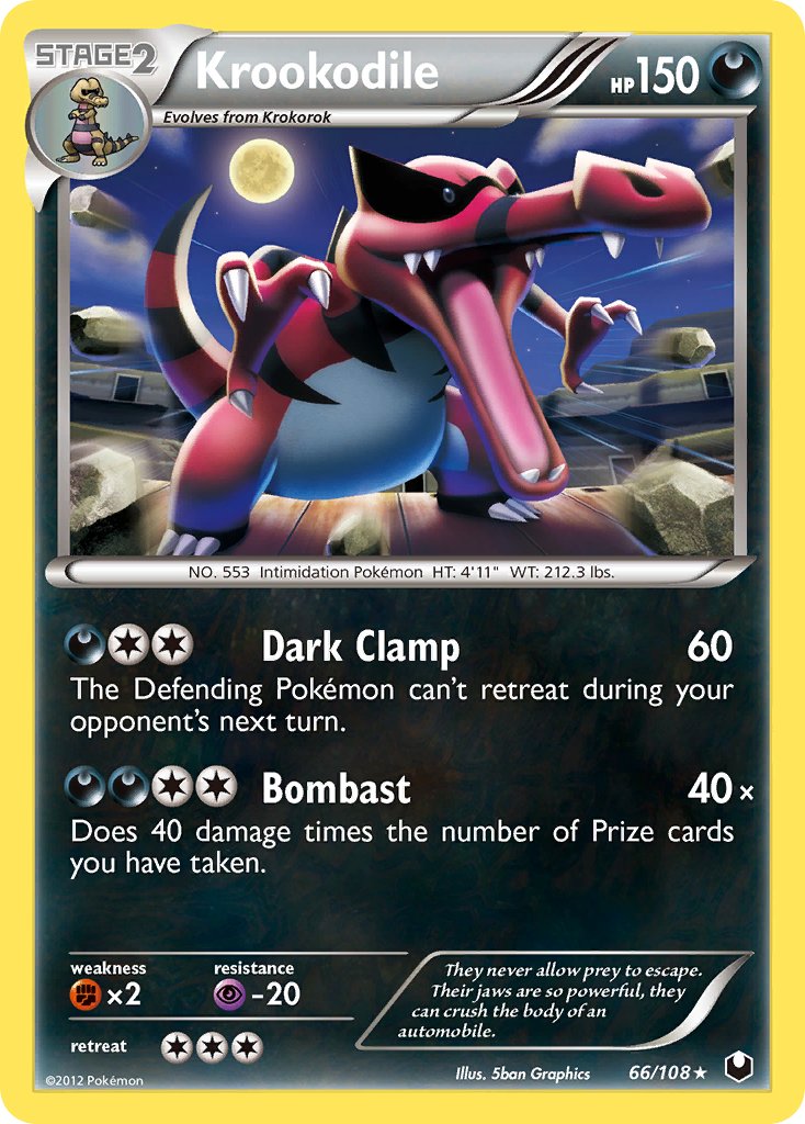 Krookodile (66/108) (Cosmos Holo) (Blister Exclusive) [Black & White: Dark Explorers] | Exor Games New Glasgow