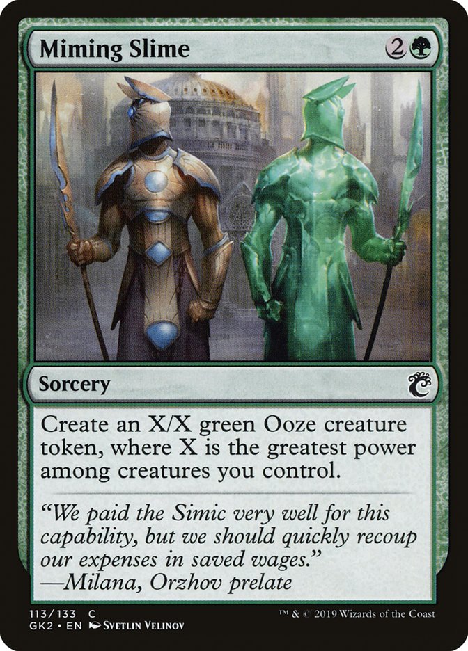 Miming Slime [Ravnica Allegiance Guild Kit] | Exor Games New Glasgow