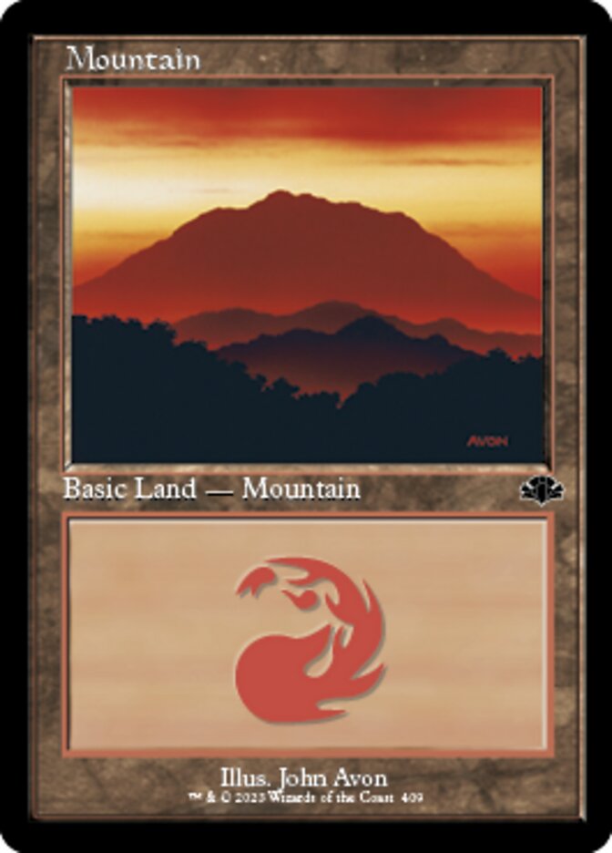 Mountain (409) (Retro) [Dominaria Remastered] | Exor Games New Glasgow