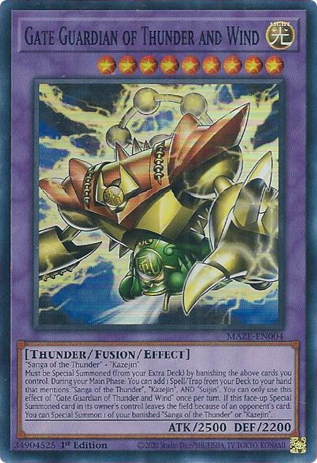 Gate Guardian of Thunder and Wind [MAZE-EN004] Super Rare | Exor Games New Glasgow