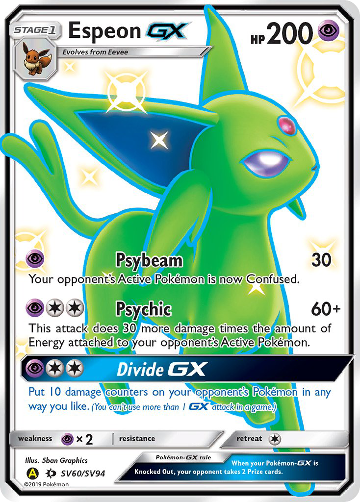 Espeon GX (SV60/SV94) [Sun & Moon: Hidden Fates - Shiny Vault] | Exor Games New Glasgow