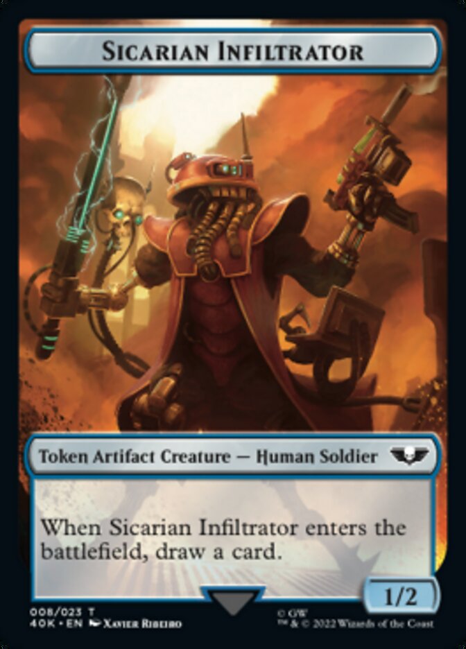 Soldier (003) // Sicarian Infiltrator Double-sided Token (Surge Foil) [Universes Beyond: Warhammer 40,000 Tokens] | Exor Games New Glasgow