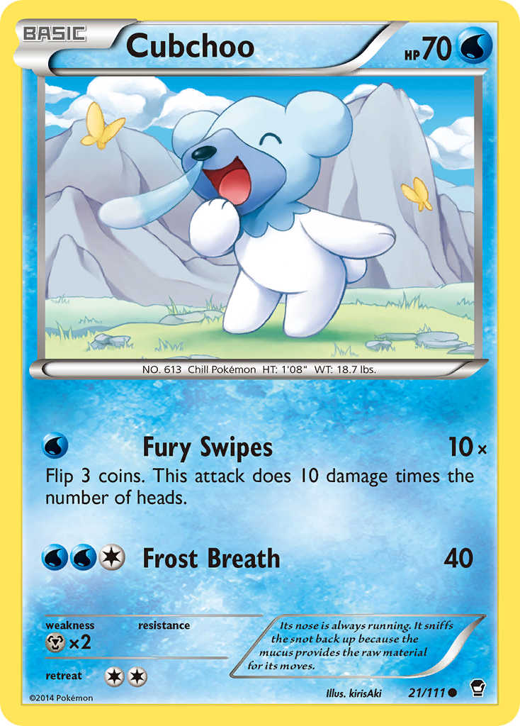 Cubchoo (21/111) [XY: Furious Fists] | Exor Games New Glasgow